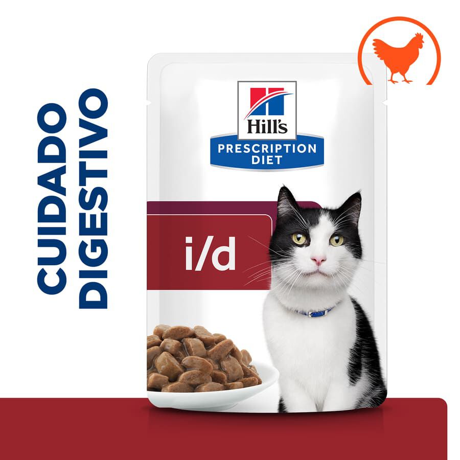 12 sobres x 85 g Hill's Prescription Diet Digestive Care i/d Pollo en salsa sobre para gatos , , large Imagen numero 2